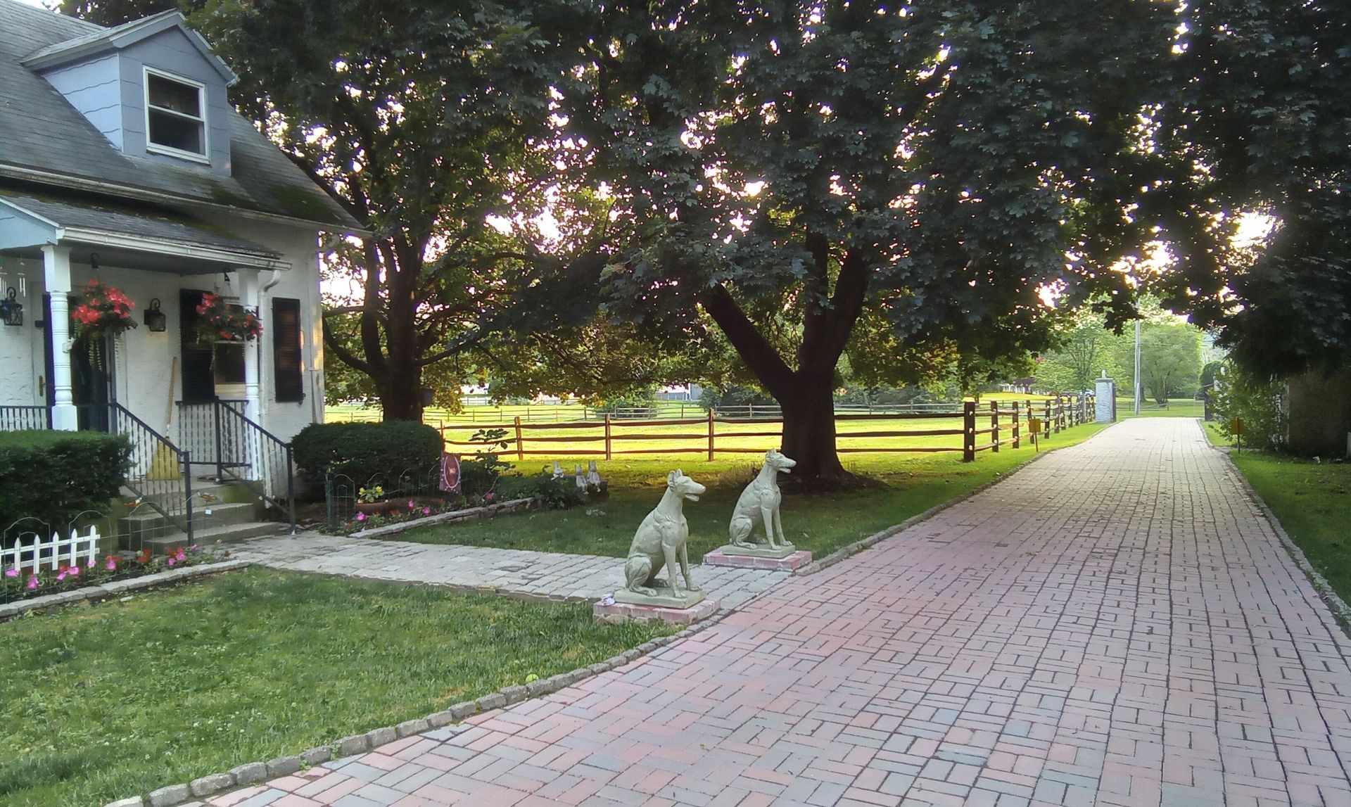 Driveways with two dog statue — Atglen, PA — Valley Creek Property Services