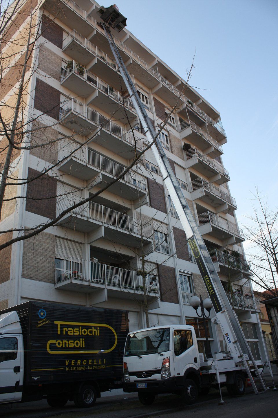 trasloco in alta quota con autoscala