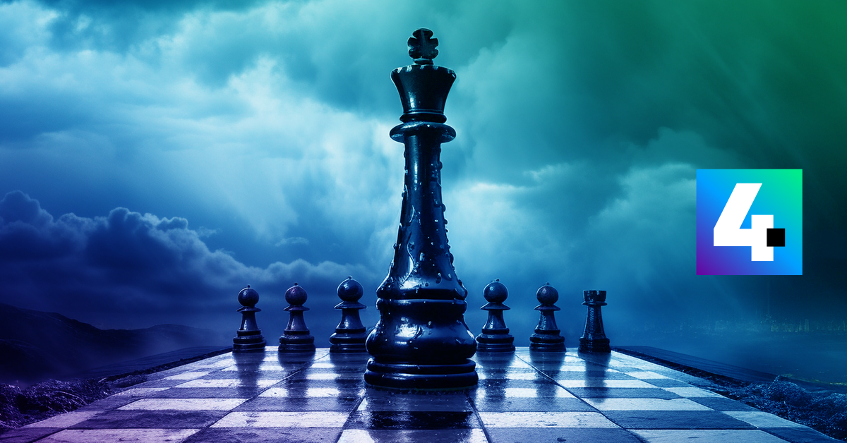Um tabuleiro de xadrez representado estratégia