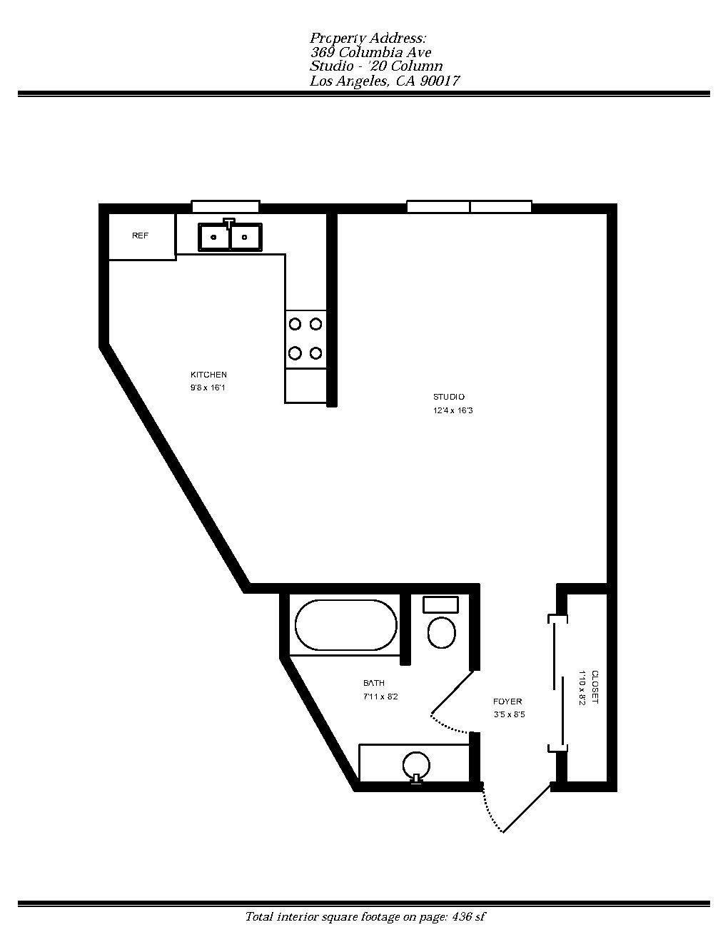 Tuscani Villas Studio floor plan