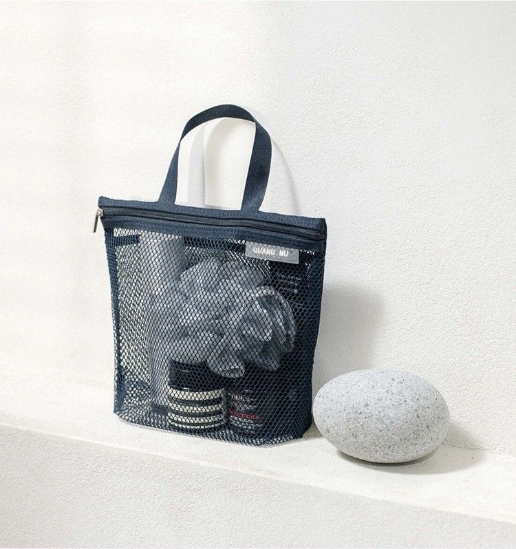 【買一送一】透氣網格沐浴健身旅行沙灘包洗漱收納包4色    TT2403004