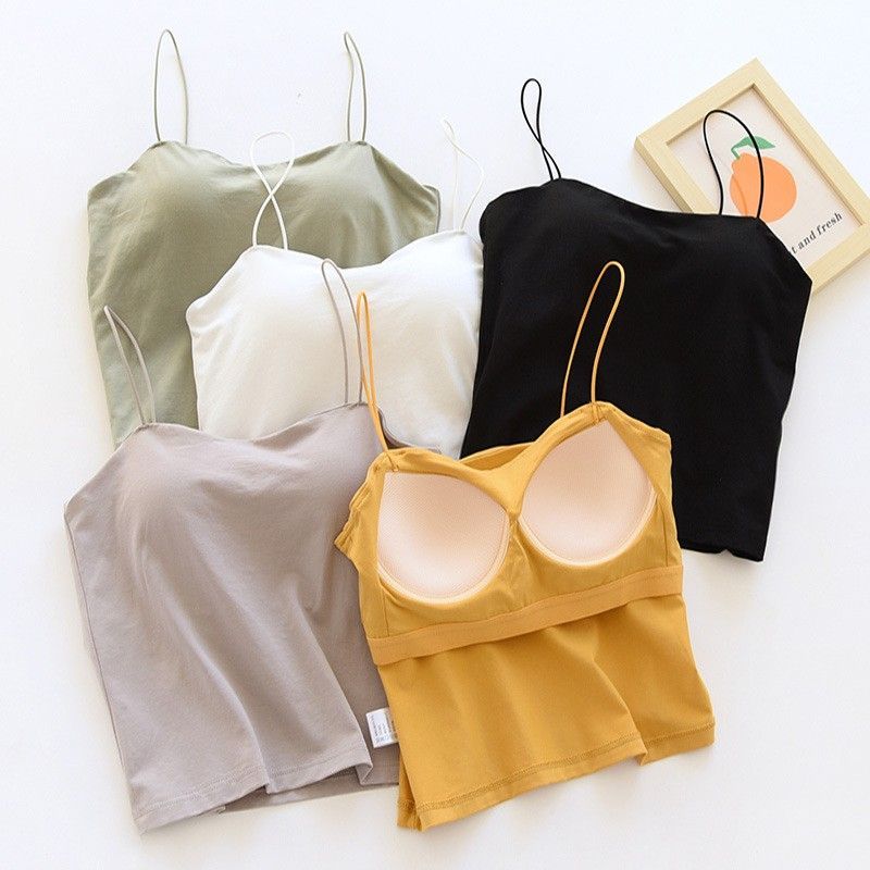 BRATOP-設計感細帶美背立體胸墊罩杯背心上衣      CUBR220332