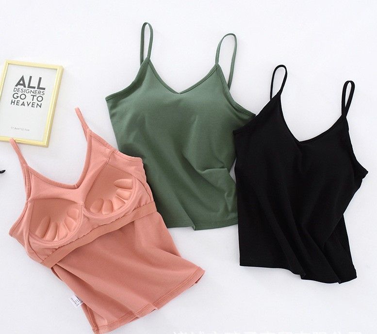 BRATOP-V領U型美背立體胸墊罩杯背心上衣    CUBR220330