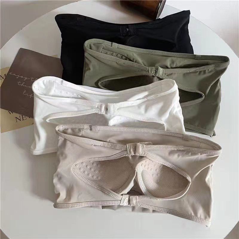 『買一送一』【冰絲涼感】排扣/交叉混搭平口冰絲防滑美背乳膠內搭背心4色    EBR2208003