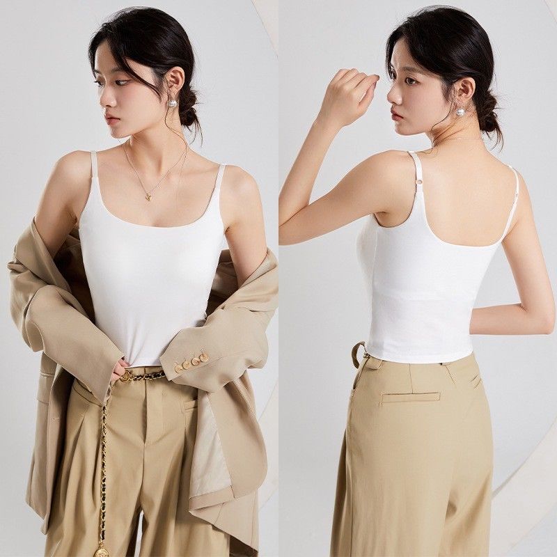 BRATOP-肩帶可調美背短版立體胸墊罩杯上衣背心3色  CUBR250016