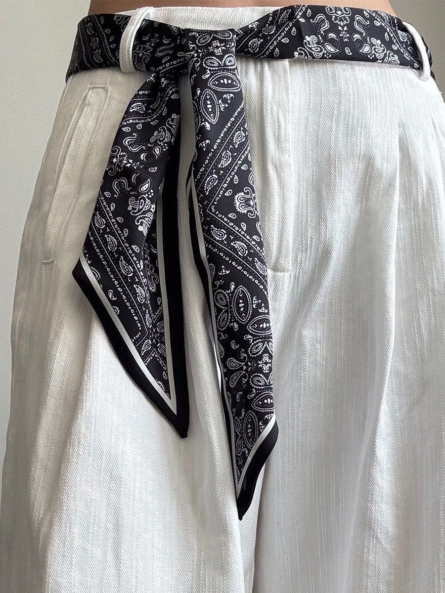 『買一送一』腰果長條絲巾褲子腰帶配飾繫脖飄帶領巾包包綁帶9款    ESC2509002