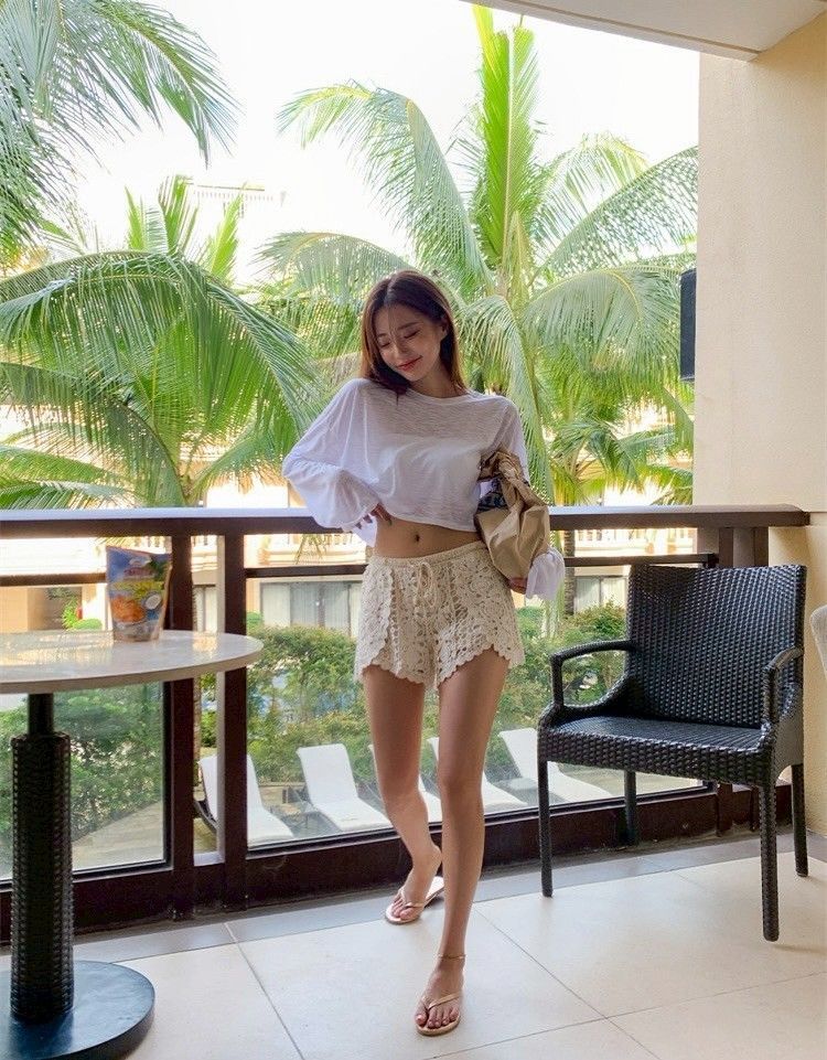 海邊度假薄款比基尼罩衫防曬衫      EBK2507005