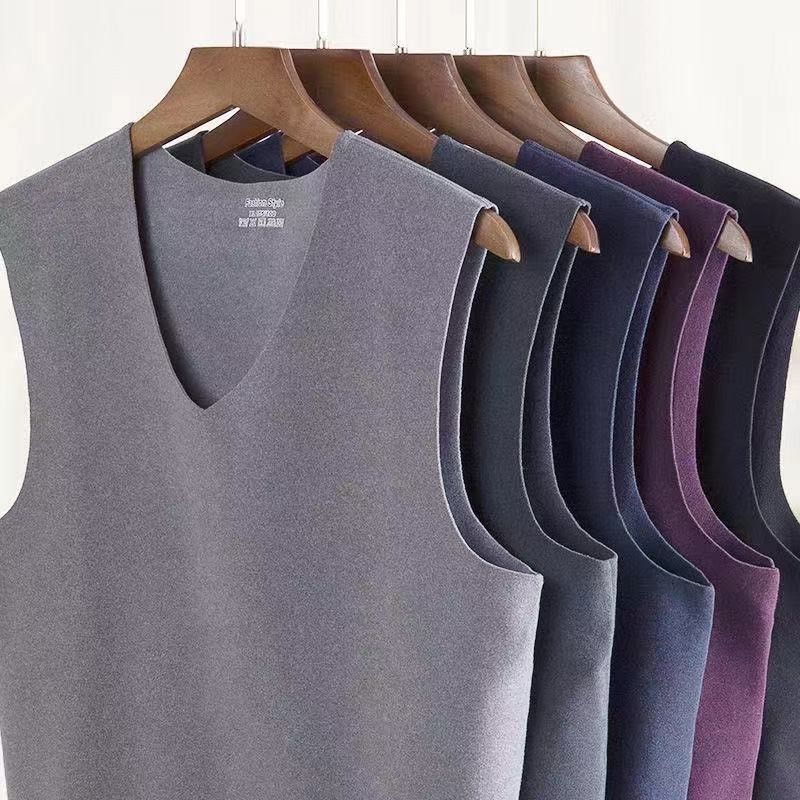 保暖首選【買一送一】德絨無痕保暖男士坎肩雙面磨毛背心5色    DL2511001