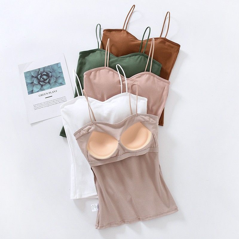 BRATOP-設計感美胸細帶美背立體胸墊罩杯背心上衣    CUBR220340