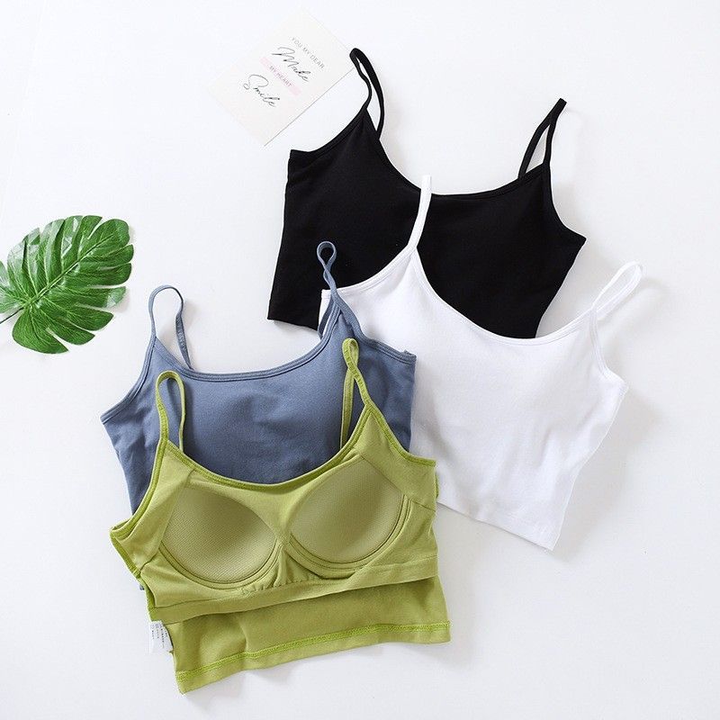 BRATOP-扭結露背短版背心立體胸墊罩杯上衣      CUBR220308