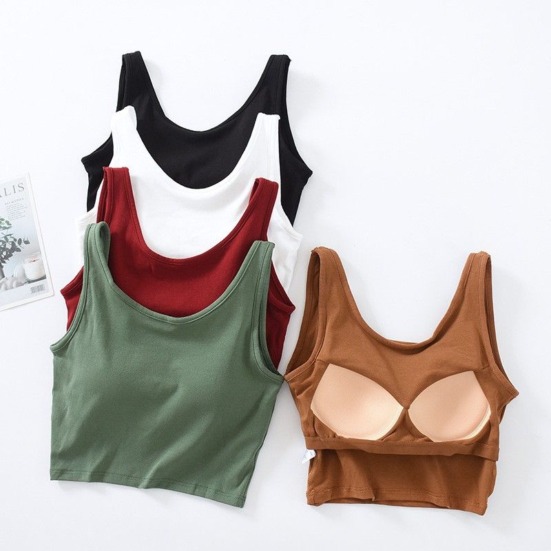 BRATOP-大U美背短版背心立體胸墊罩杯上衣  CUBR220310