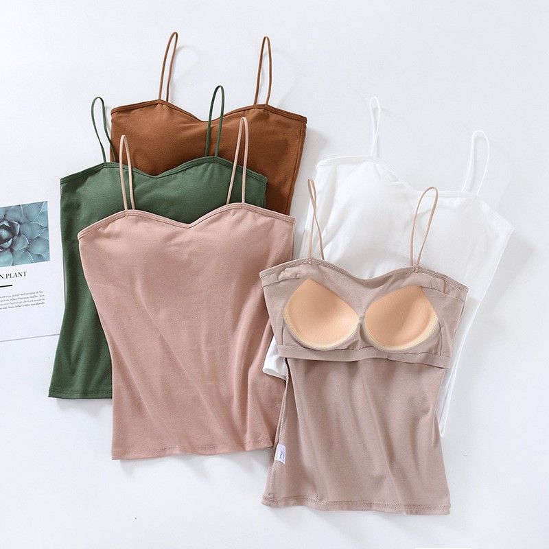 BRATOP-設計感美胸細帶美背立體胸墊罩杯背心上衣    CUBR220340