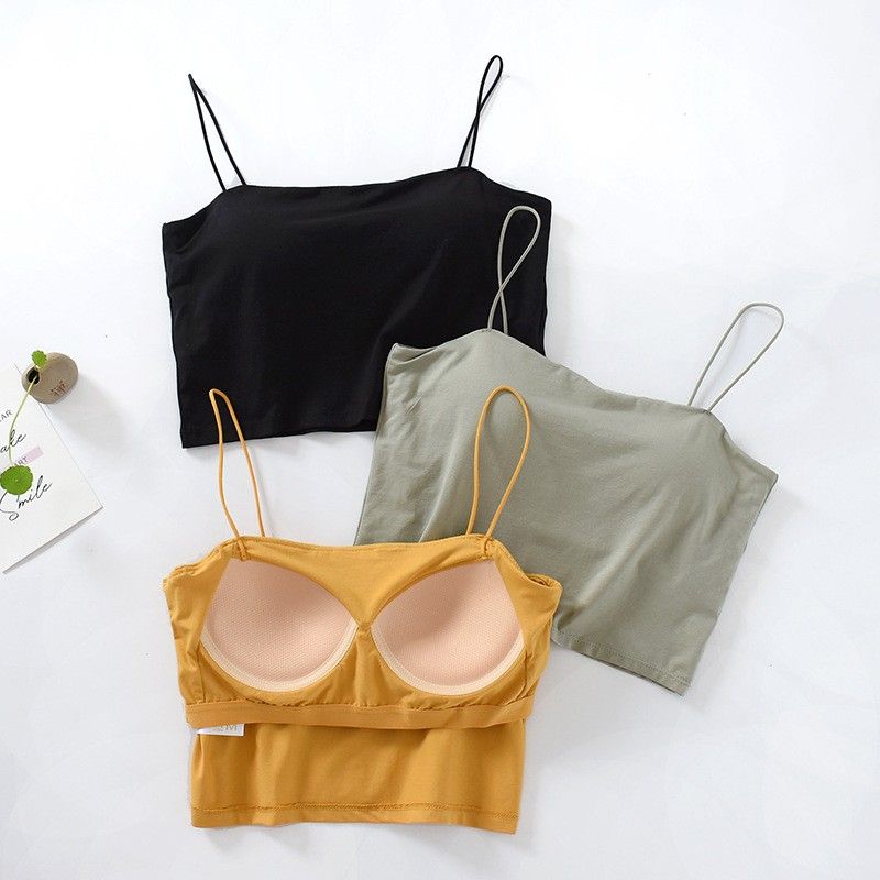 BRATOP-一字領美背短版背心立體胸墊罩杯上衣    CUBR220305