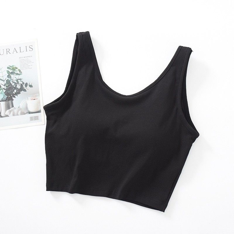 BRATOP-大U美背短版背心立體胸墊罩杯上衣  CUBR220310