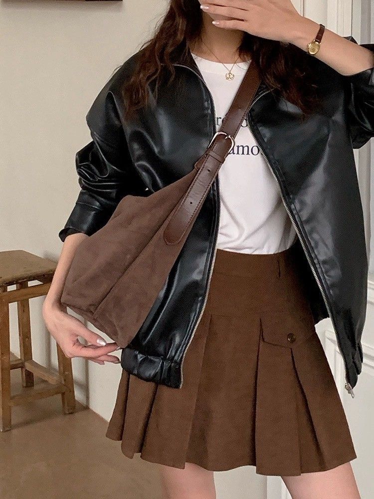 麂皮絨百搭大容量托特包單肩包包2色    EB2510005