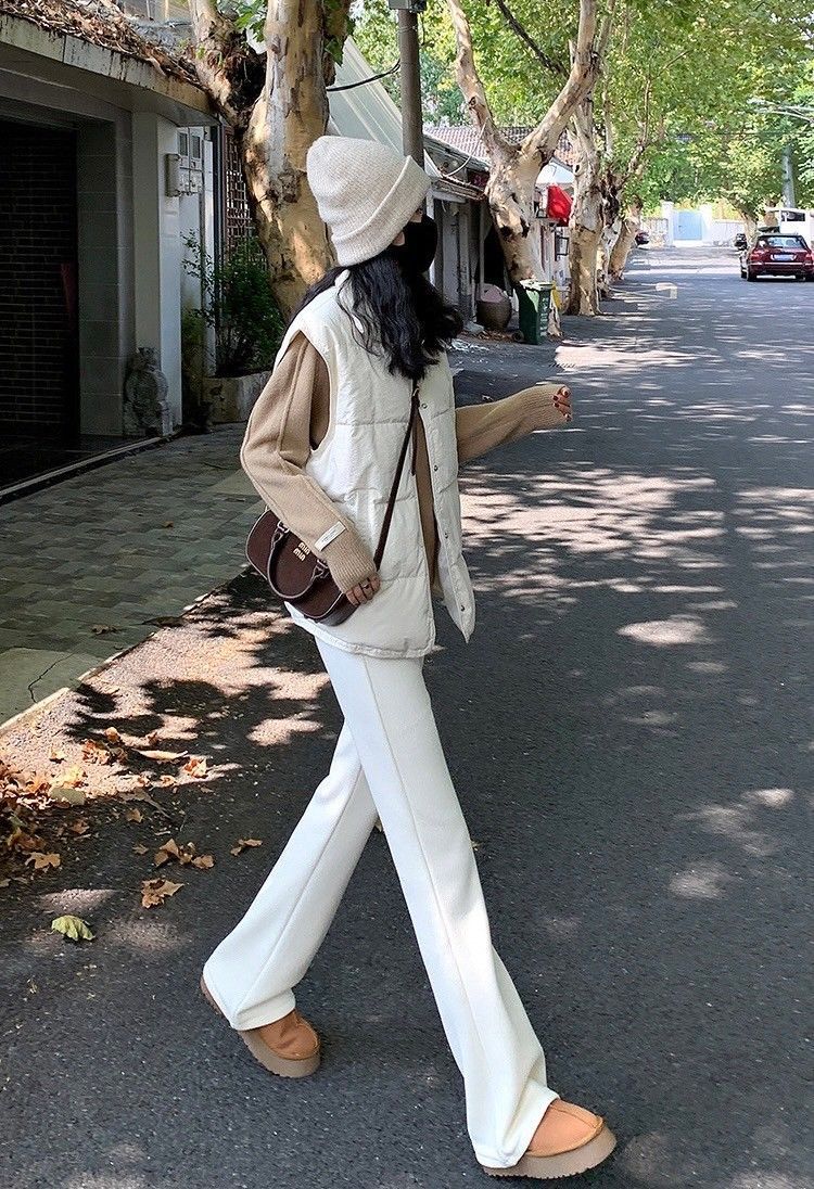 熱銷美腿神褲！燈心絨百搭垂墜感加絨加厚微喇褲休閒褲(小個子/常規/加長/加絨)