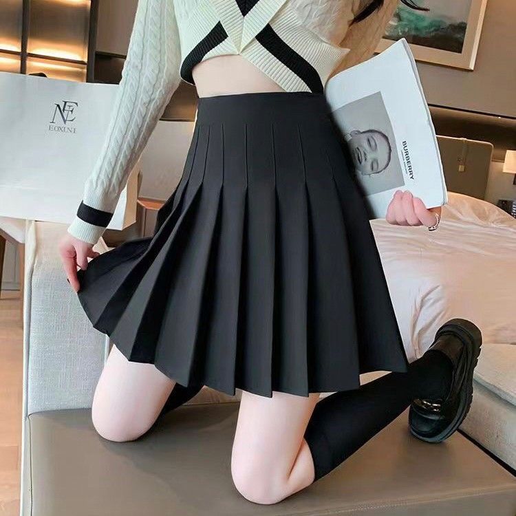 質感西裝百褶裙顯瘦顯腿長短裙半身裙4色(常規/加長)