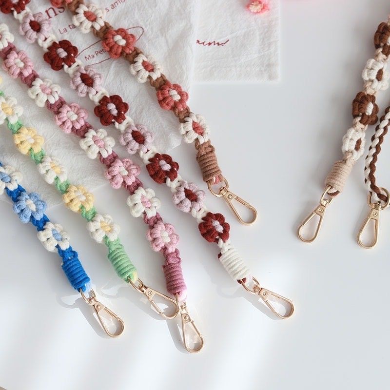 『買一送一』可調節手作花語編織掛繩斜掛掛脖手機掛繩12色(贈透明墊片) TE2406002