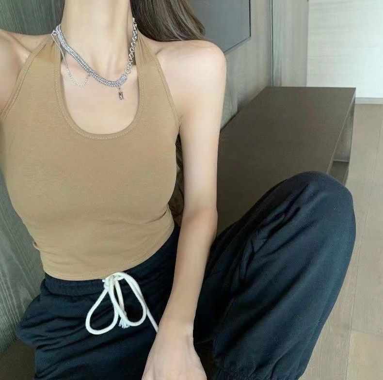 『買一送一』掛脖美背固定胸墊背心4色