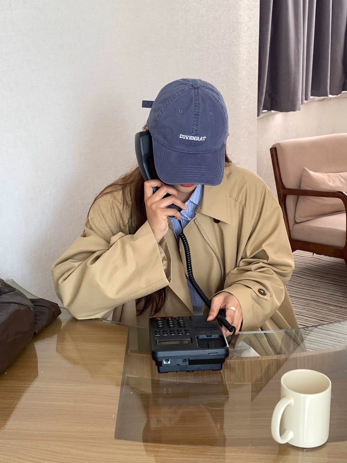 【買一送一】韓系極簡刺繡水洗重工棒球帽老帽帽子    EHT2510002