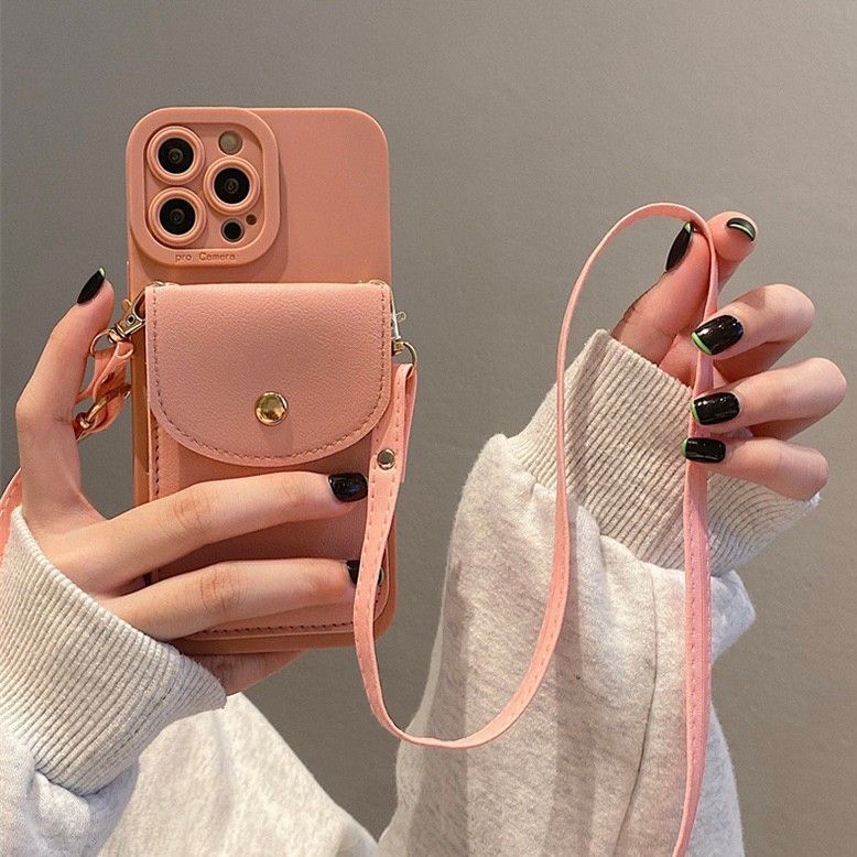 簡約卡包插卡斜背全包手機殼IPHONE XS系列/11/12/13/14/15 TE2311006