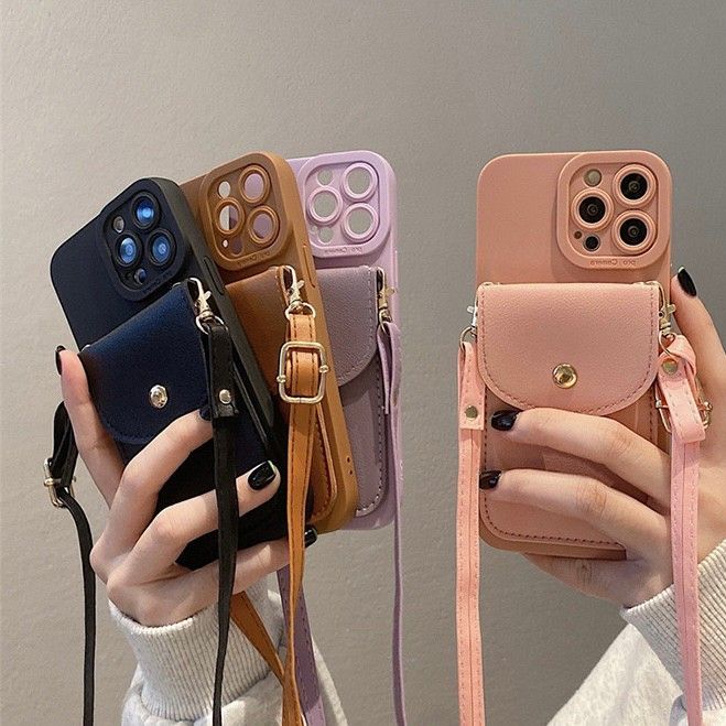 簡約卡包插卡斜背全包手機殼IPHONE XS系列/11/12/13/14/15 TE2311006