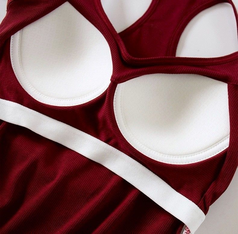 BRATOP-【涼感】掛脖吊帶美背立體胸墊罩杯上衣背心6色  CUBR250633