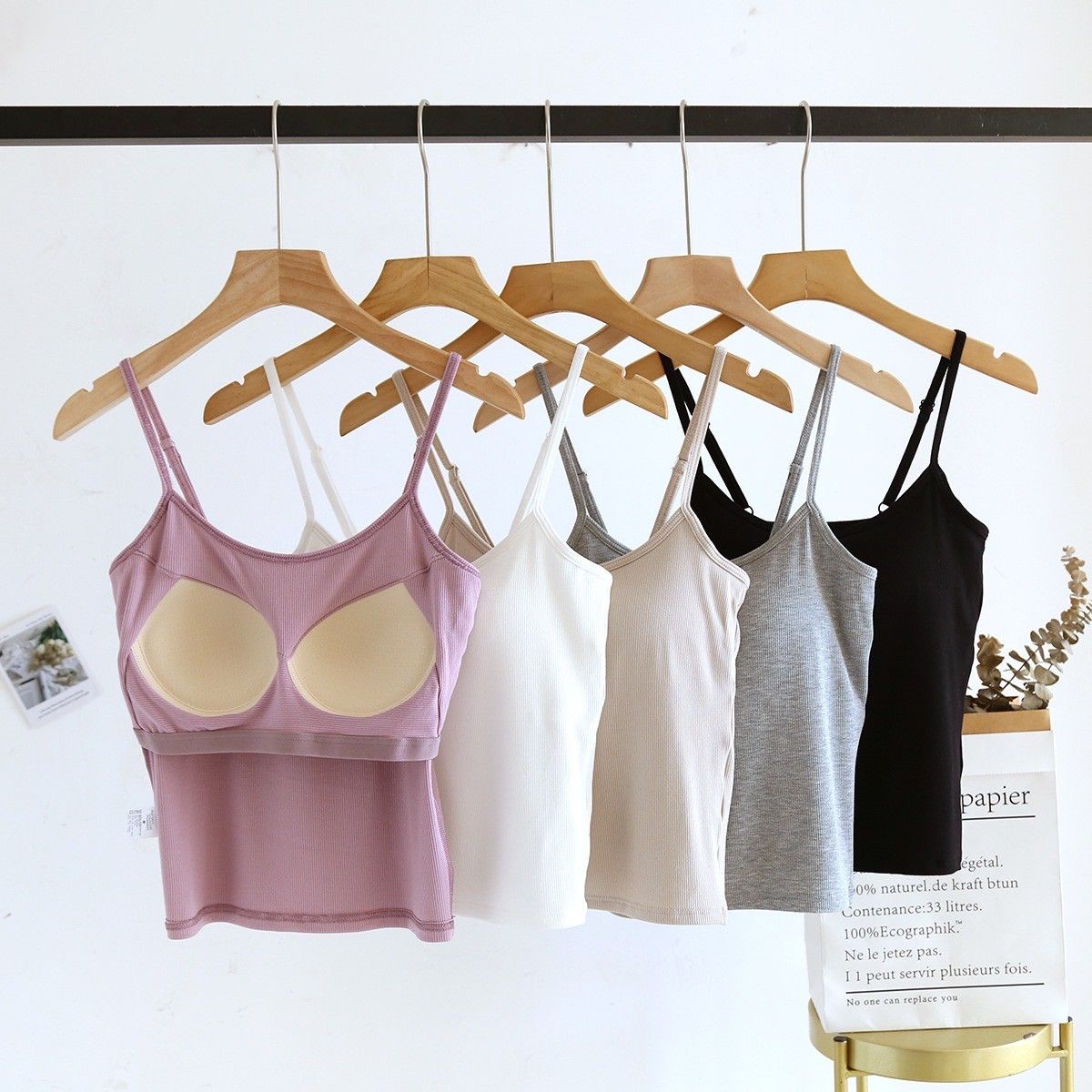 BRATOP-【涼感】可調節肩帶立體胸墊罩杯上衣背心5色      CUBR250635