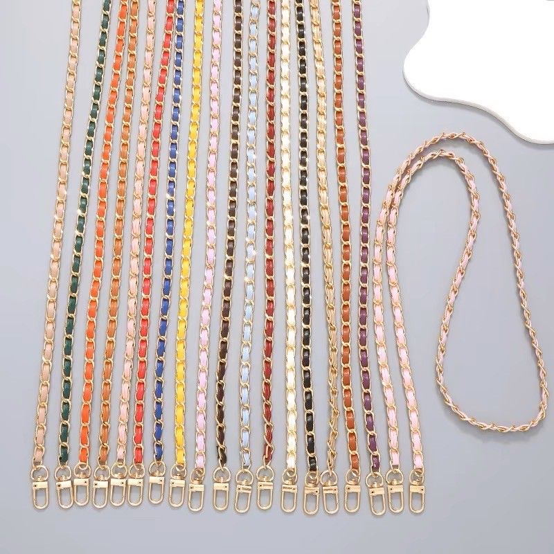 穿皮鍊條小香風包包配件手機掛繩16色(贈透明墊片) TE2402012