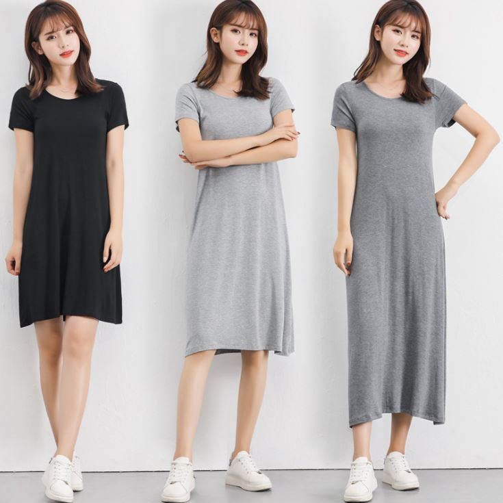 闆娘大推*極舒服莫代爾居家服睡衣寬鬆短袖連身裙多款4色    ATM2004004