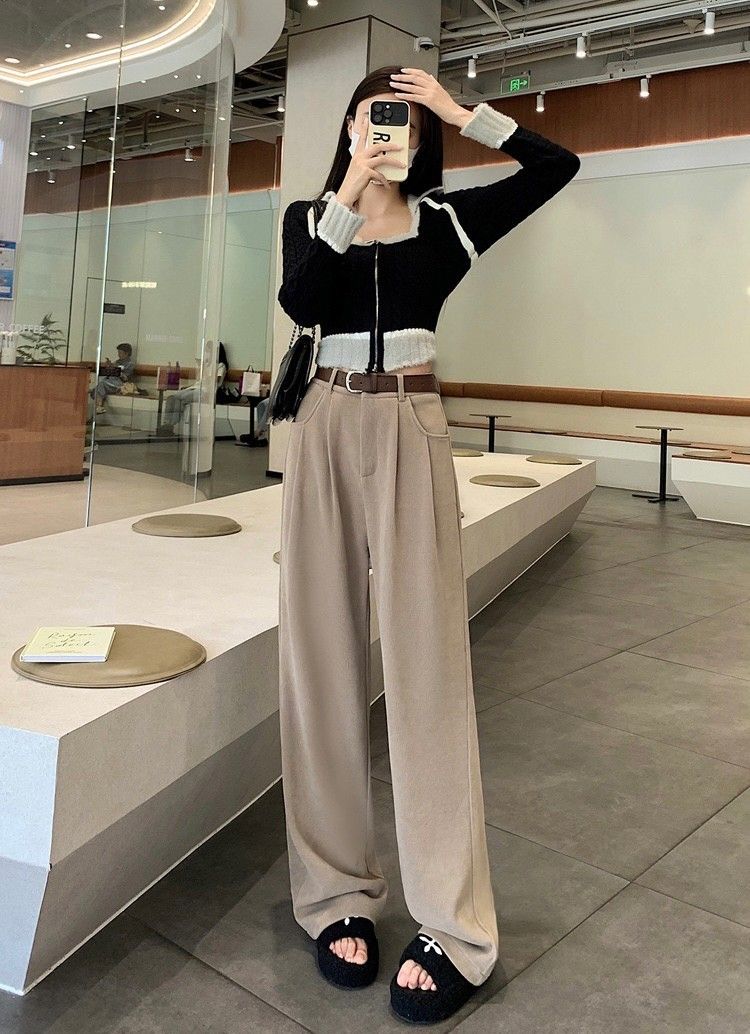 高人氣穿搭秋冬燈芯絨垂感長褲5色*不含腰帶(小個子/常規/加長)    EP2310013