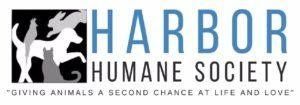 A logo for the harbor humane society giving animals a second chance at life and love