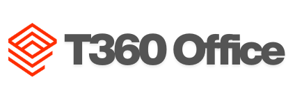 Logo with orange geometric design and text