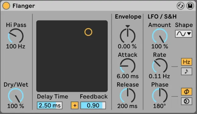 A screenshot of a program called flanger