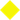 a yellow square on a white background that looks like a diamond .