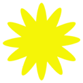 A yellow flower with a lot of petals on a white background.
