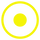 A yellow circle with a yellow circle in the middle on a white background.