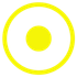 a yellow circle with a yellow circle in the middle on a white background .