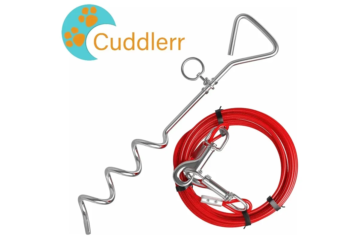 Dog Tie with Metal Stake for Camping. Dog Tie with Metal Stake for Camping.