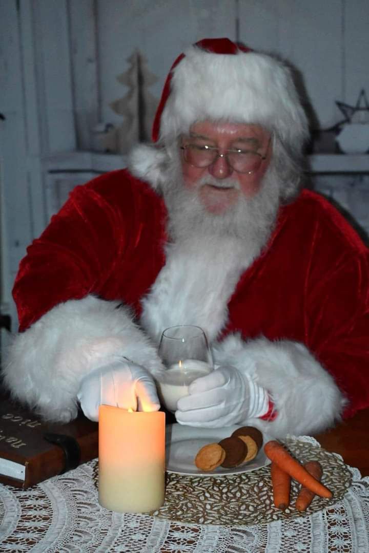 Santa giving gift