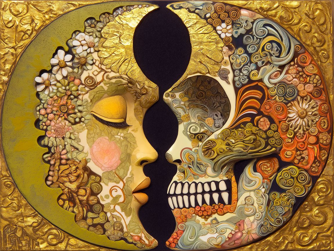 Death chasing Life chasing Death Art C