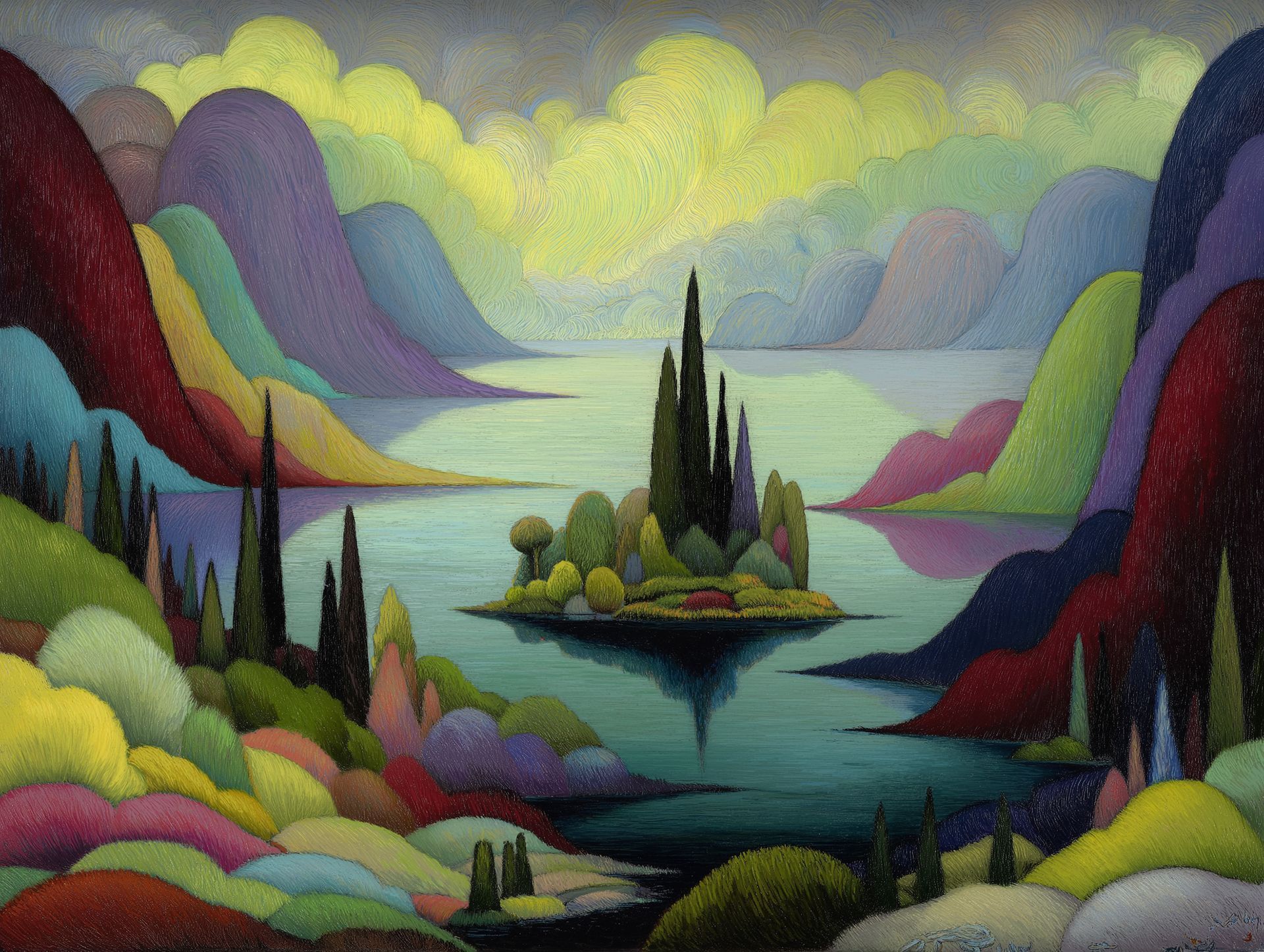 An imagining of what Kuluzaro Bay looked like before the Yeldic settlement