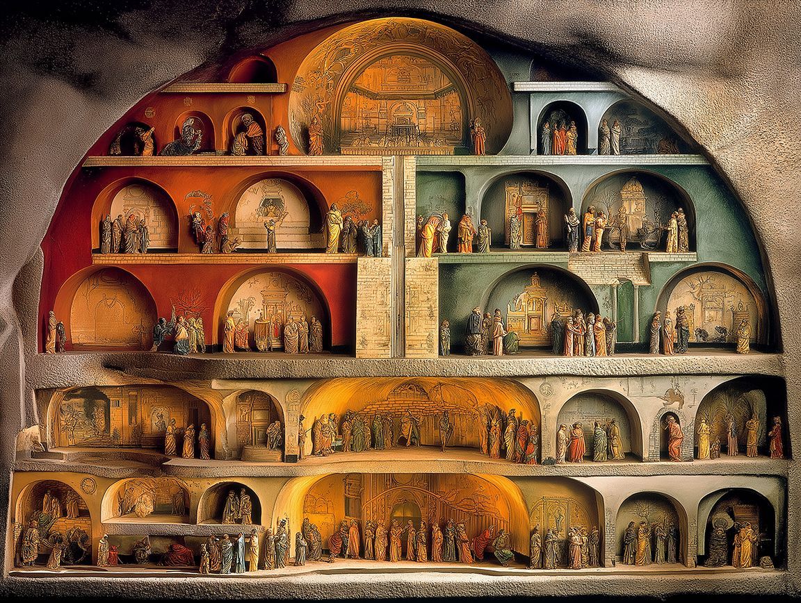 Artist's rendering of a portion of the Inner City during the Primary Epoch