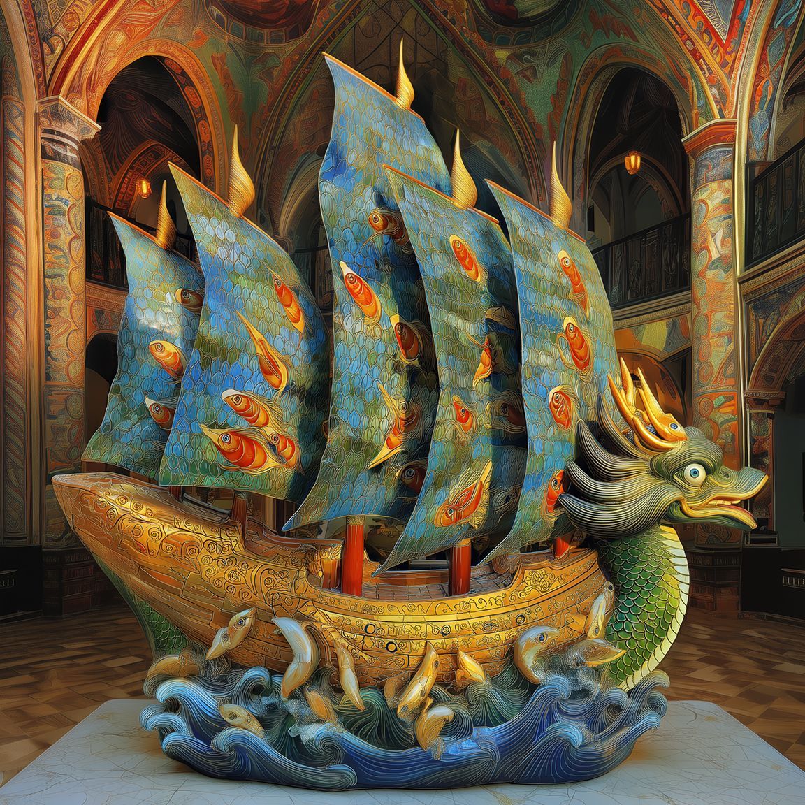 Ceramic model of a typical Kudurapala Ship