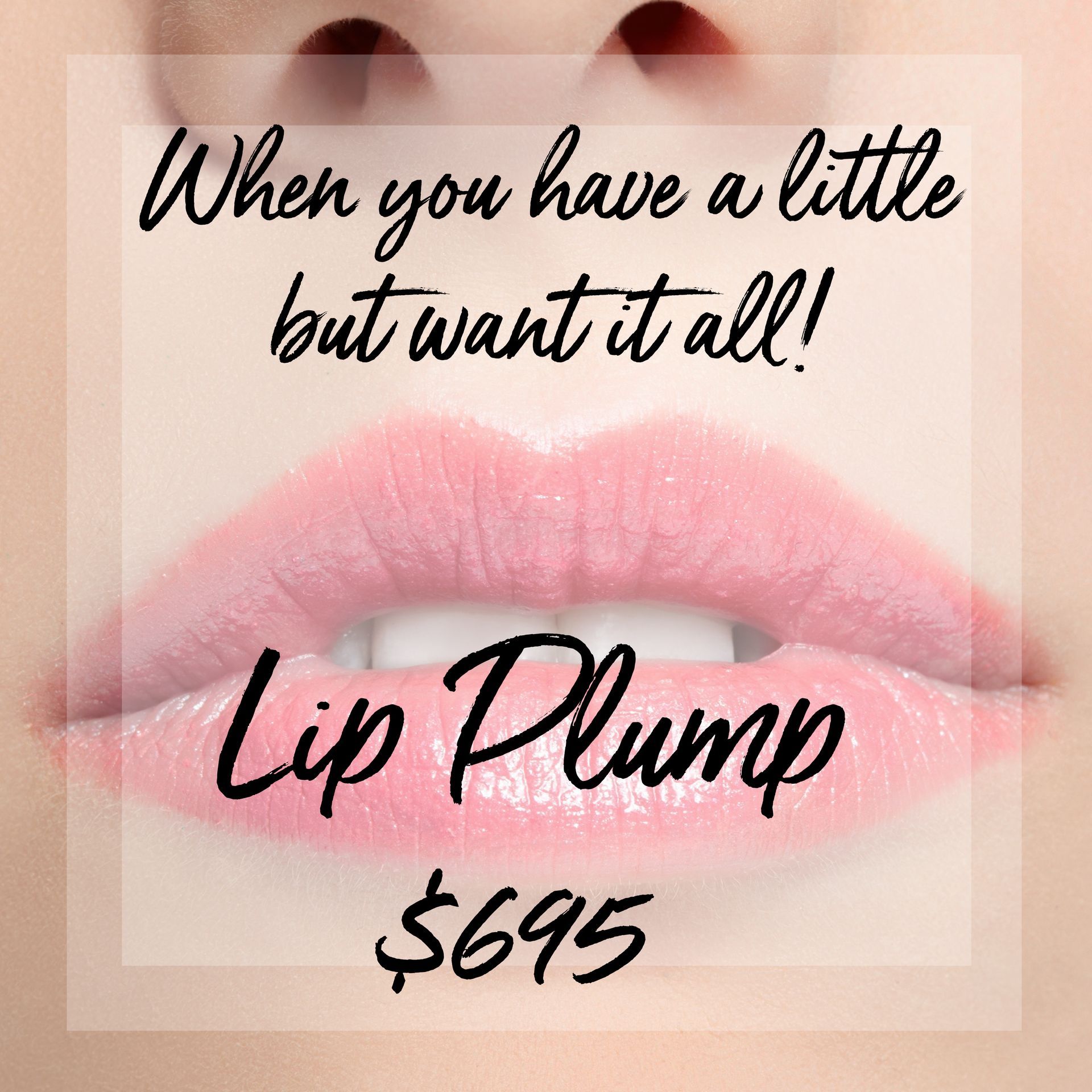 When you have a little but want it all lip plump $ 6.95