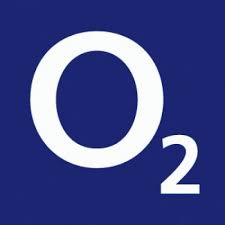 The o2 logo is white on a blue background.