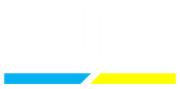 Logo for JAJKO, dark blue text, with a blue and yellow bar underneath.