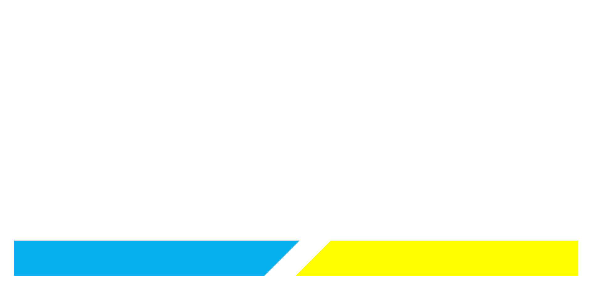 Logo for JAJKO, dark blue text, with a blue and yellow bar underneath.