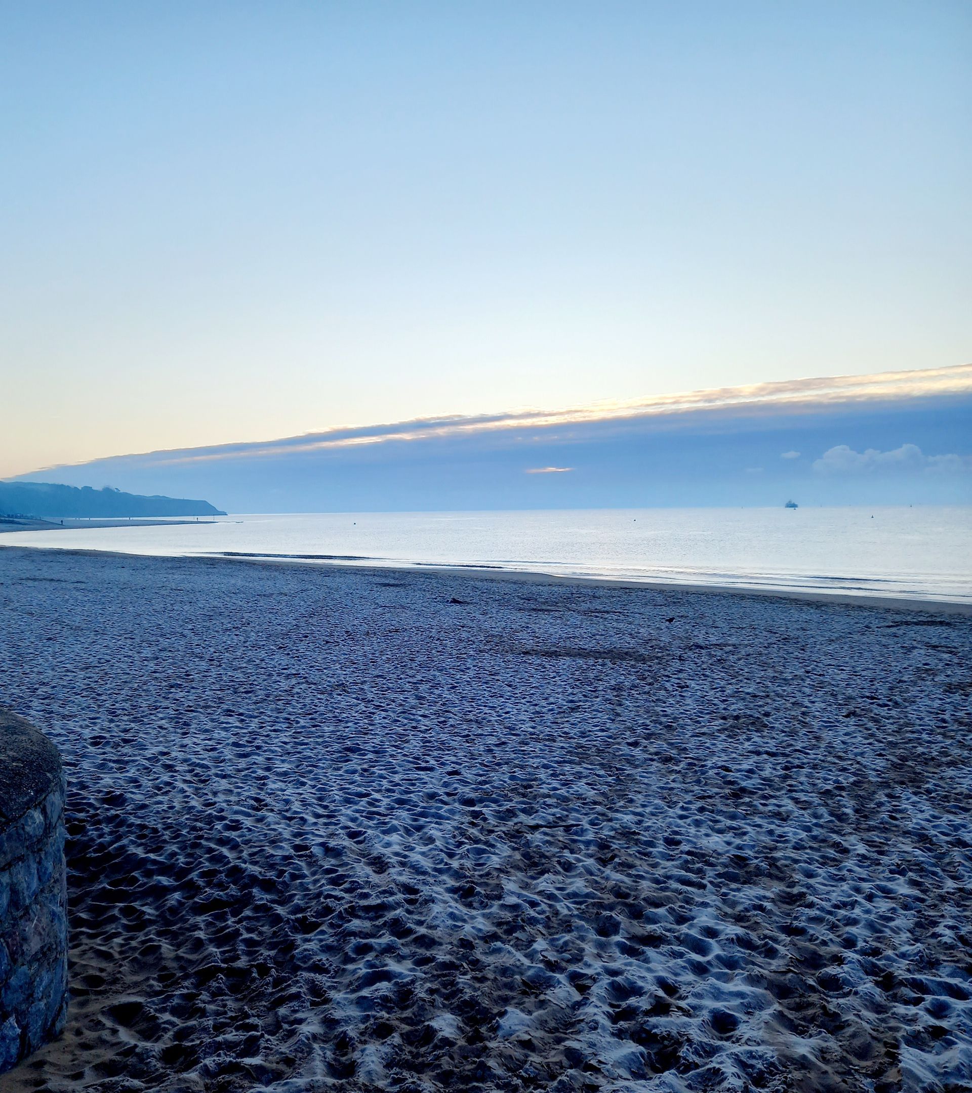 Frosty beach