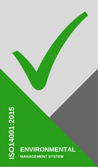 A green check mark on a white and gray background that says environmental management system